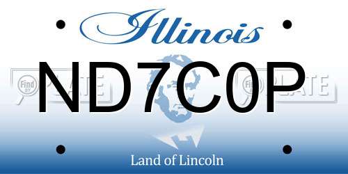 ND7C0P Illinois License Plate