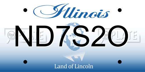 ND7S2O Illinois License Plate