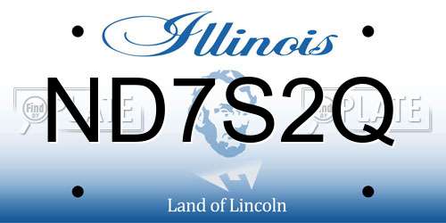 ND7S2Q Illinois License Plate