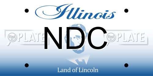 NDC Illinois License Plate