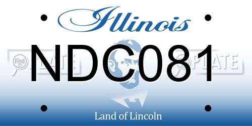 NDC081 Illinois License Plate