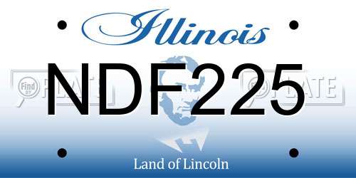 NDF225 Illinois License Plate