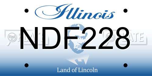 NDF228 Illinois License Plate