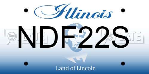 NDF22S Illinois License Plate