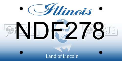 NDF278 Illinois License Plate