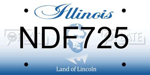 NDF725 Illinois License Plate