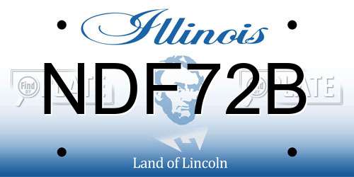 NDF72B Illinois License Plate