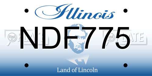 NDF775 Illinois License Plate