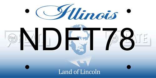 NDFT78 Illinois License Plate