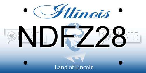 NDFZ28 Illinois License Plate