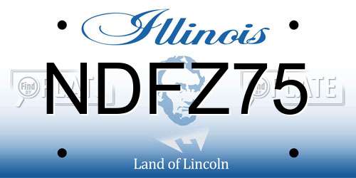 NDFZ75 Illinois License Plate