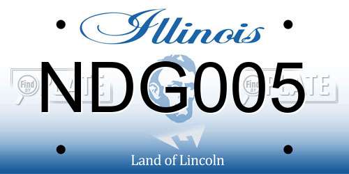 NDG005 Illinois License Plate