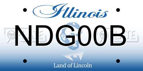 NDG00B Illinois License Plate