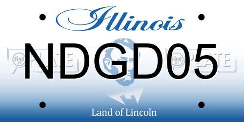NDGD05 Illinois License Plate