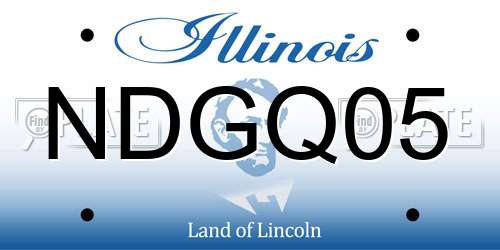 NDGQ05 Illinois License Plate