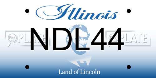 NDL44 Illinois License Plate
