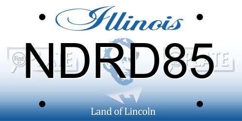 NDRD85 Illinois License Plate