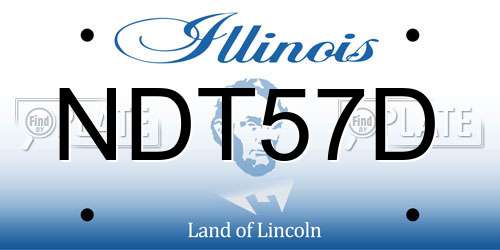 NDT57D Illinois License Plate