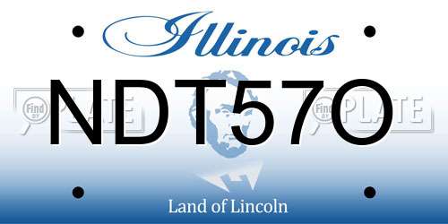 NDT57O Illinois License Plate