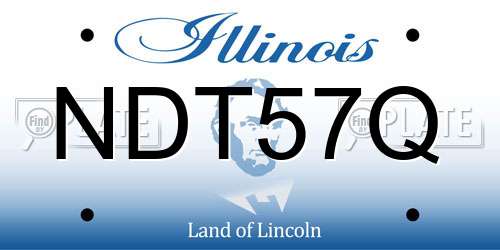 NDT57Q Illinois License Plate