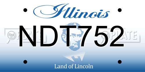 NDT752 Illinois License Plate