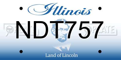 NDT757 Illinois License Plate