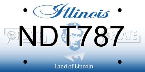 NDT787 Illinois License Plate