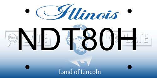 NDT80H Illinois License Plate