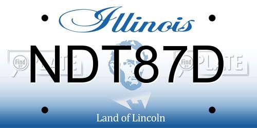 NDT87D Illinois License Plate