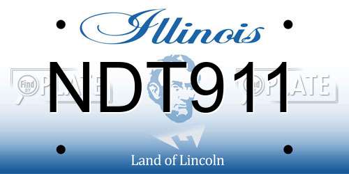 NDT911 Illinois License Plate