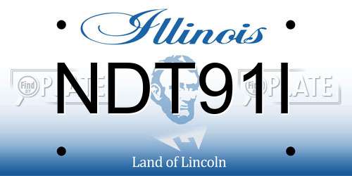 NDT91I Illinois License Plate