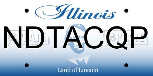 NDTACQP Illinois License Plate