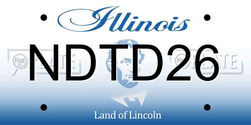NDTD26 Illinois License Plate