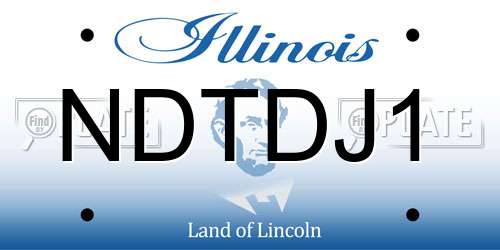 NDTDJ1 Illinois License Plate