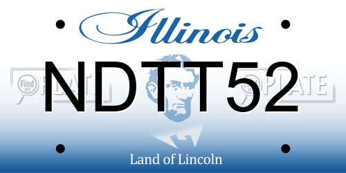 NDTT52 Illinois License Plate