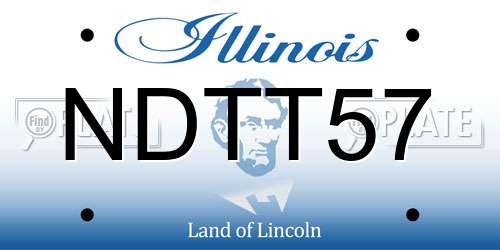 NDTT57 Illinois License Plate