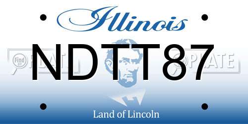 NDTT87 Illinois License Plate