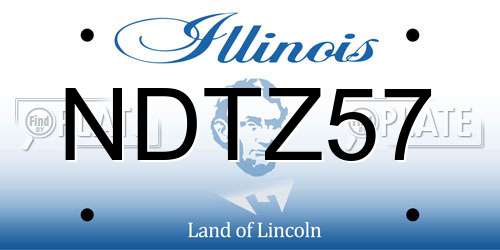 NDTZ57 Illinois License Plate