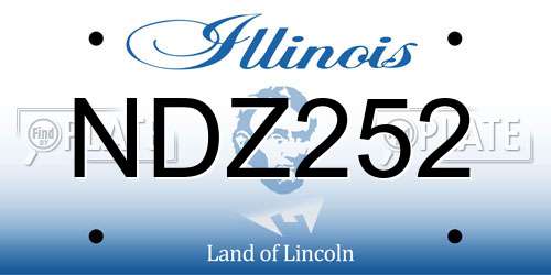 NDZ252 Illinois License Plate