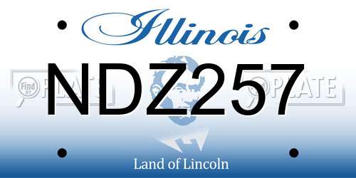 NDZ257 Illinois License Plate