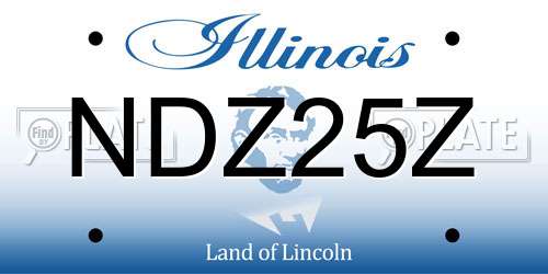 NDZ25Z Illinois License Plate