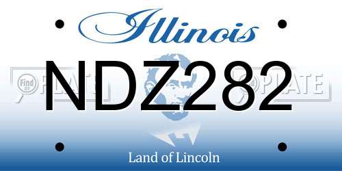 NDZ282 Illinois License Plate