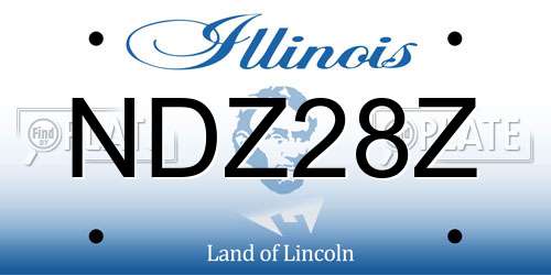 NDZ28Z Illinois License Plate