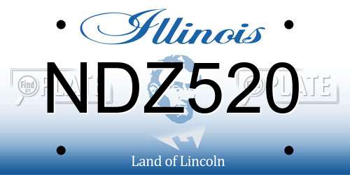 NDZ520 Illinois License Plate