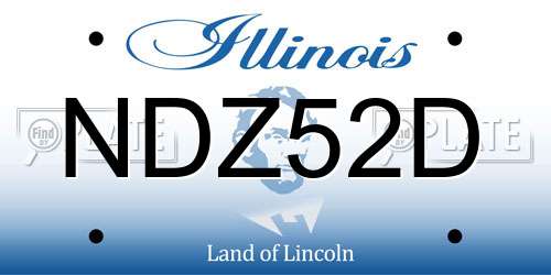 NDZ52D Illinois License Plate