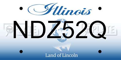 NDZ52Q Illinois License Plate