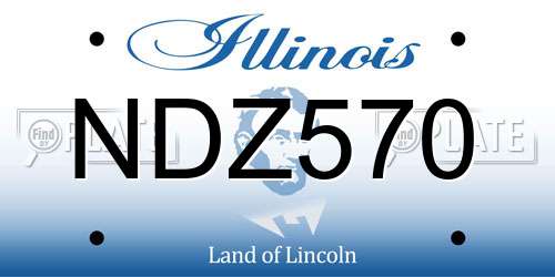 NDZ570 Illinois License Plate