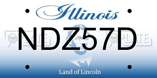 NDZ57D Illinois License Plate