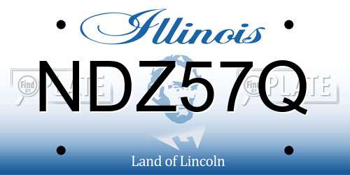 NDZ57Q Illinois License Plate