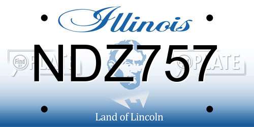 NDZ757 Illinois License Plate
